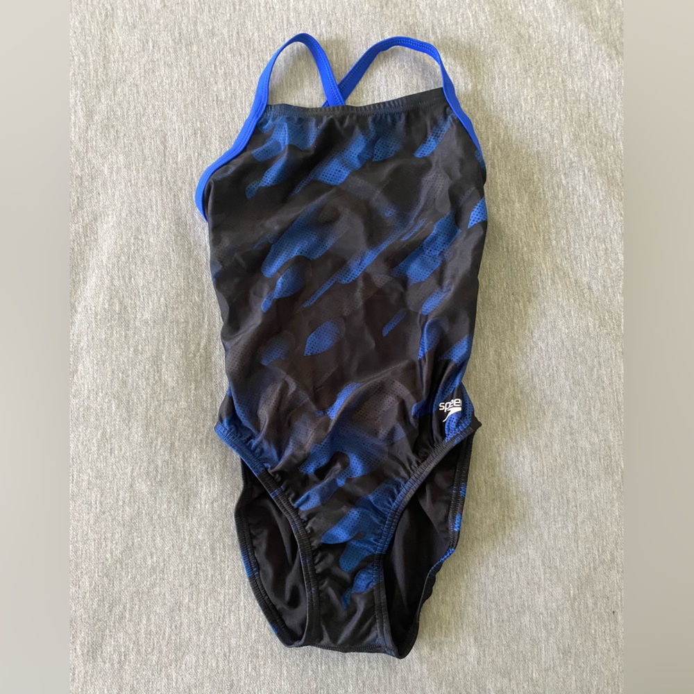 Speedo PowerFlex Eco Swimsuit in Blue and Black